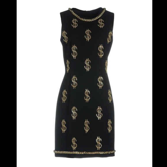 AW15 Moschino Couture X Jeremy Scott Dollar Dress